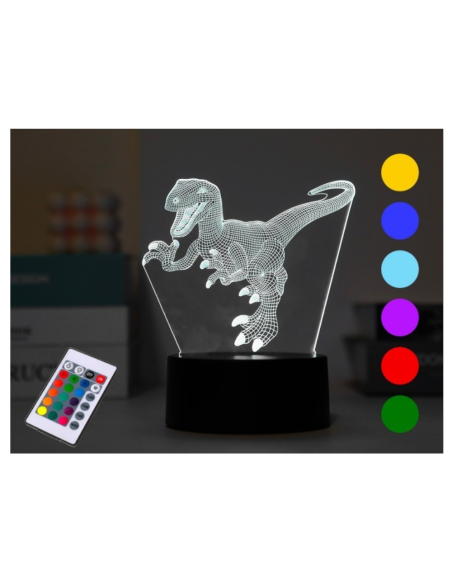 ΛΑΜΠΑ I-TOTAL 3D LED VELOCIRAPTOR 13X15,5CM