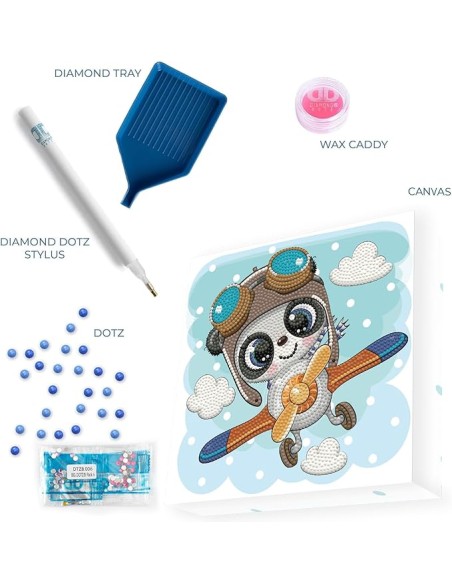 DIAMOND DOTZ Panda 22 x 22 cm