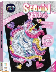 Βιβλίo Ζωγραφικής με Αριθμούς Curious Craft Sequin Sparkles Unicorn Magic