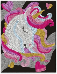 Βιβλίo Ζωγραφικής με Αριθμούς Curious Craft Sequin Sparkles Unicorn Magic 2
