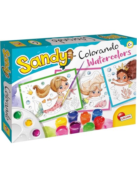 SANDY COLORANDO - Watercolour set - Colour and Creativity - Multicoloured Drawings and Paint
