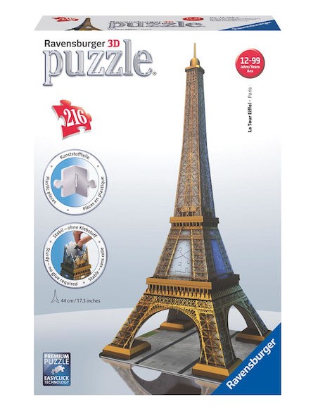 Eiffel Tower 3D Puzzle, 216pc