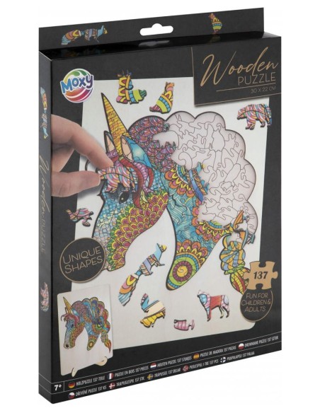 Ξύλινο παζλ Grafix 137 κομμάτια - Μονόκερος