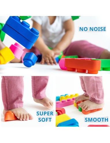Silicone soft block set (15 elements + 12 wheels)