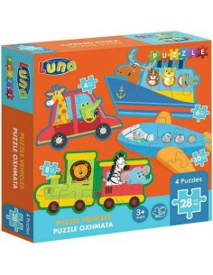 Παιδικό Puzzle Vehicles για 3+ Ετών 28pcs Luna