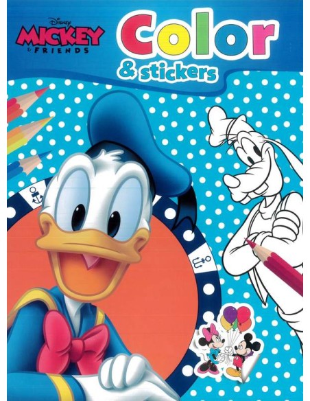 Disney Mickey and Friends Colour & Stickers