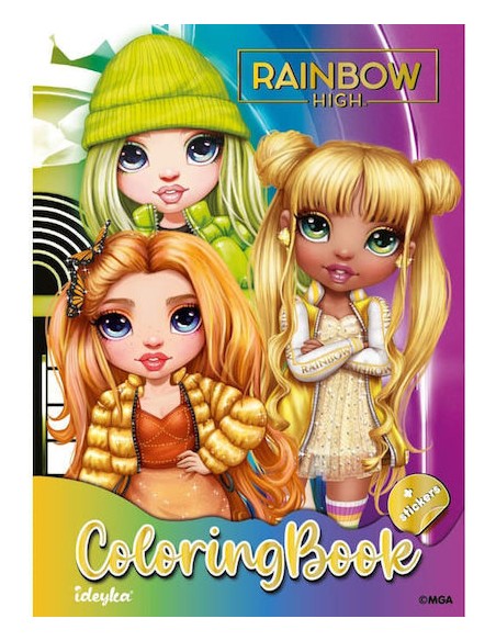 Coloring Book Αυτοκόλλητα Ideyka Rainbow
