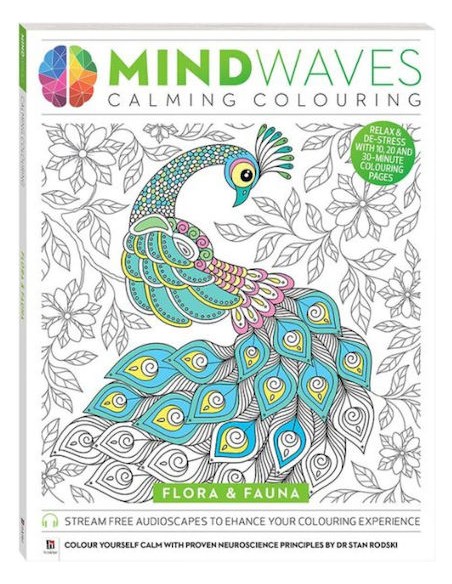 Βιβλίo Ζωγραφικής Anti-Stress Mindwaves: Flora and Fauna (Διάφορα Σχέδια)