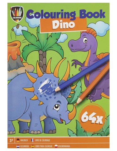 Βιβλίο ζωγραφικής Grafix Colouring - Δεινόσαυρος, Α5, 64 σελίδες