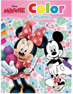 Βιβλιο Ζωγραφικης Αυτοκολλητα Minnie