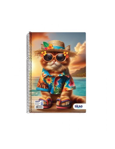 Τετράδιο Σπιράλ Skag 17X25 2Θ NEON KIDZ