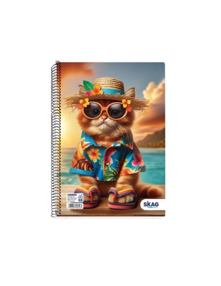 Τετράδιο Σπιράλ Skag 17X25 2Θ NEON KIDZ