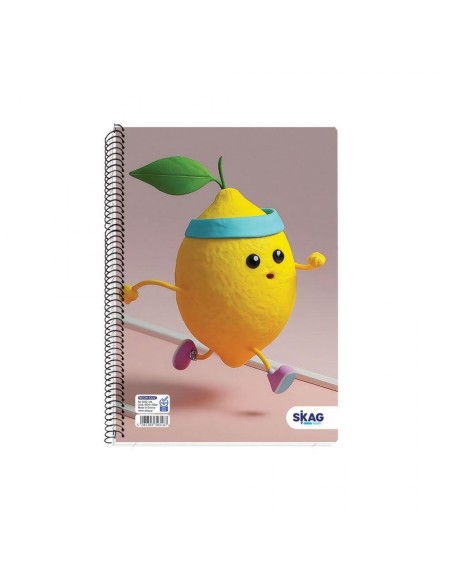 Τετράδιο Σπιράλ Skag 17X25 2Θ NEON KIDZ