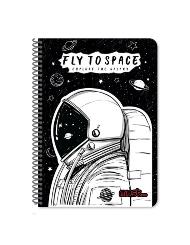 Τετράδιο σπιράλ Must Space 2 θεμάτων 17x25 60φ.