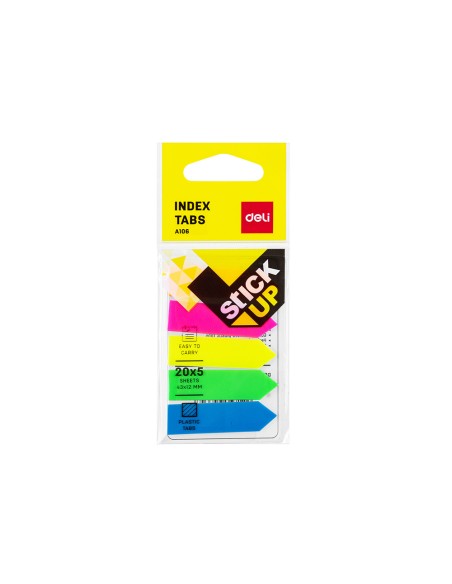 Σελιδοδείκτες Αυτοκόλλητοι Deli Stick Up 43x12mm Διάφορα Χρώματα