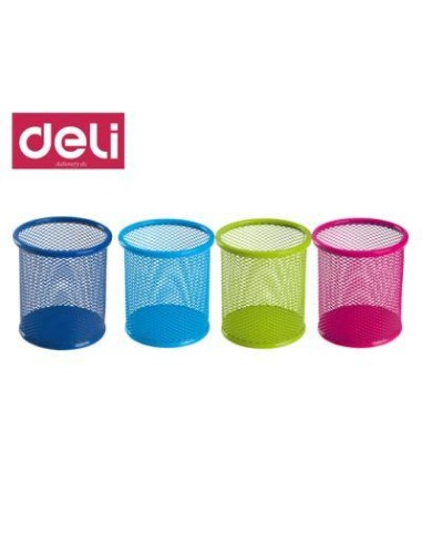 Μολυβοθήκη Deli μεταλλική διάτρητη χρωματιστή