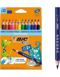 Χρωματιστά μολύβια BIC JUMBO Ecolutions τριγωνικά, 12 χρωμάτων
