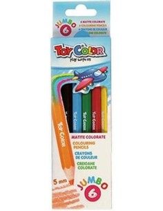 Ξυλομπογιές Toy Color Jumbo με Χοντρή Μύτη 6τμχ