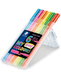 Μαρκαδόροι STAEDTLER Triplus Colour 323 Neon (Συσκευασία 6 τεμαχίων)