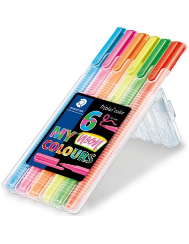 Μαρκαδόροι STAEDTLER Triplus Colour 323 Neon (Συσκευασία 6 τεμαχίων)