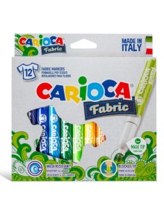 Carioca Μαρκαδόροι Υφάσματος 12 χρώματα
