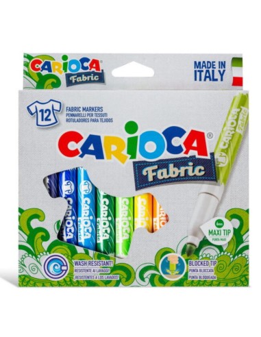 Carioca Μαρκαδόροι Υφάσματος 12 χρώματα