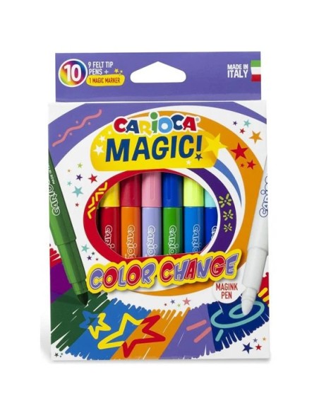 Μαρκαδόροι Carioca Color Change 9+1