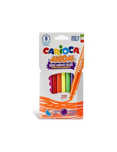 Μαρκαδόροι Ζωγραφικής Carioca Πλενόμενοι - Neon - 8 Χρώματα
