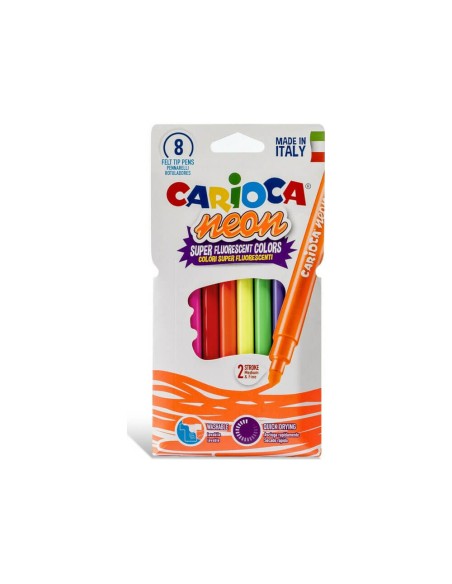 Μαρκαδόροι Ζωγραφικής Carioca Πλενόμενοι - Neon - 8 Χρώματα