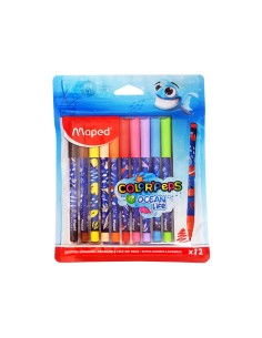Maped Color'Peps markers ocean life Με Λεπτή Μύτη12 Χρώματα