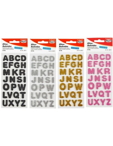 Αυτοκόλλητα Γράμματα Glitter Puffy