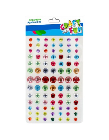 Αυτοκόλλητα Craft With Fun Διαμαντάκια Mix Χρώματα