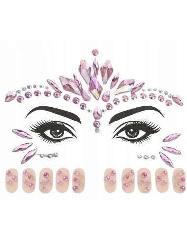 FACE STICKER 3D NAIL ART Αυτοκόλλητα Κοσμήματα Προσώπου και Νυχιών Πολύχρωμα