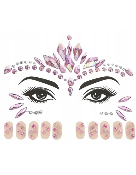 FACE STICKER 3D NAIL ART Αυτοκόλλητα Κοσμήματα Προσώπου και Νυχιών Πολύχρωμα