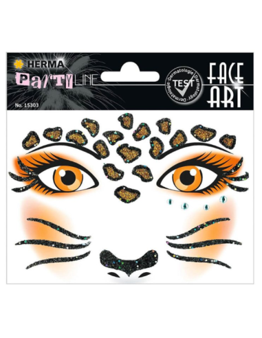 Αυτοκόλλητα Προσώπου Leopard