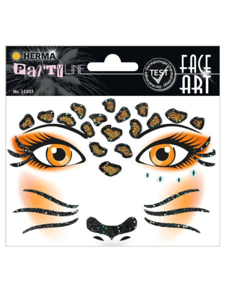 Αυτοκόλλητα Προσώπου Leopard