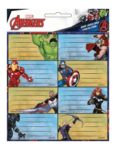Αυτοκόλλητες Ετικέτες AVENGERS 16τμχ