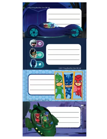 Αυτοκόλλητες Ετικέτες PJ Masks 20τμχ