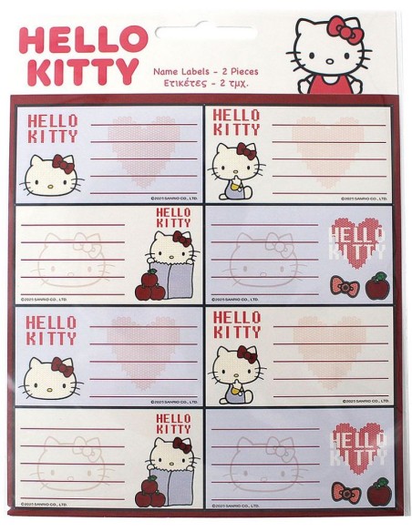 Αυτοκόλλητες Ετικέτες Hello Kitty 16τμχ
