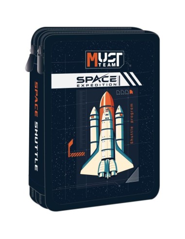 Σχολική Κασετίνα Διπλή Γεμάτη Must Team Space Expedition (15x5x21εκ)