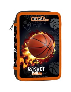 Must Κασετίνα Γεμάτη Τριπλή Basketball 12x6x19,5cm