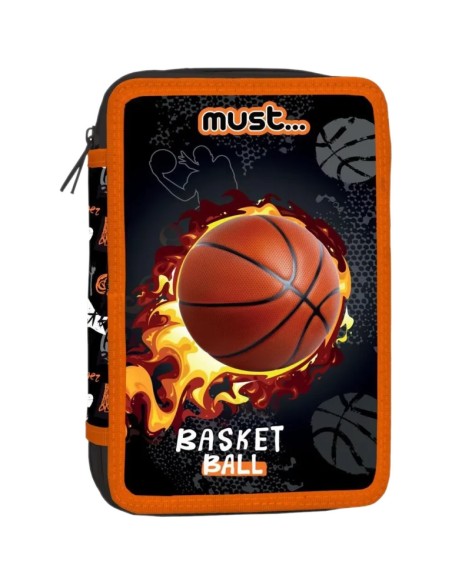 Must Κασετίνα Γεμάτη Τριπλή Basketball 12x6x19,5cm