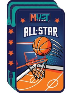 Must Team Basketball Κασετίνα Γεμάτη Τριπλή