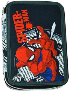Spiderman Wall Κασετίνα Γεμάτη Διπλή