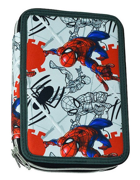 Spiderman Wall Κασετίνα Γεμάτη Διπλή