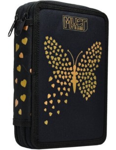 Κασετινα Διπλη Γεματη Must Team 15x5x21 Butterfly Hearts