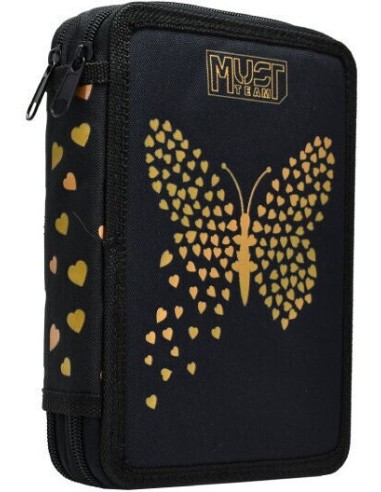 Κασετινα Διπλη Γεματη Must Team 15x5x21 Butterfly Hearts
