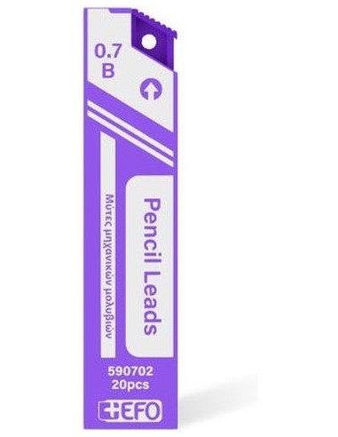 Μύτες Μολυβιού Πάχους 0.7mm Τύπου B Μωβ