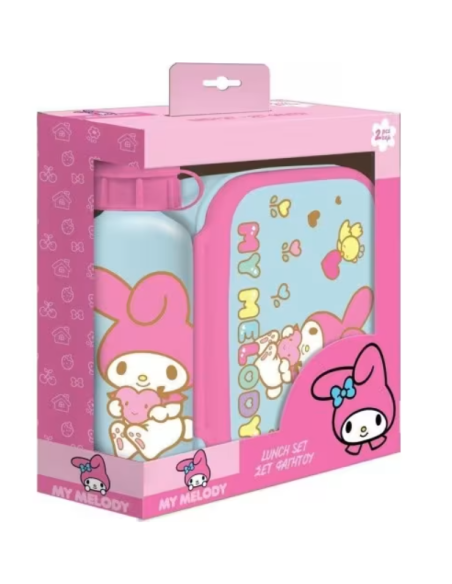 Σετ Φαγητού My Melody Φαγητοδοχείο 800ml παγούρι Αλουμινίου 500ml