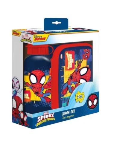 Σετ Φαγητού Spidey Φαγητοδοχείο 800ml-παγούρι Αλουμινίου 500ml